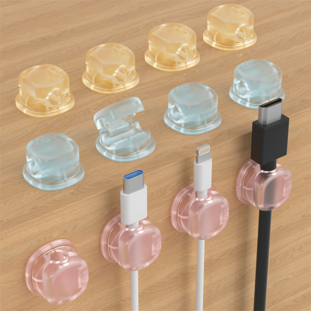 3 Transparent Color Magnetic C - Desk Cable Clip ulasan dan harga