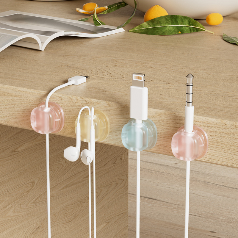 3 Transparent Color Magnetic C - Desk Cable Clip ulasan dan harga