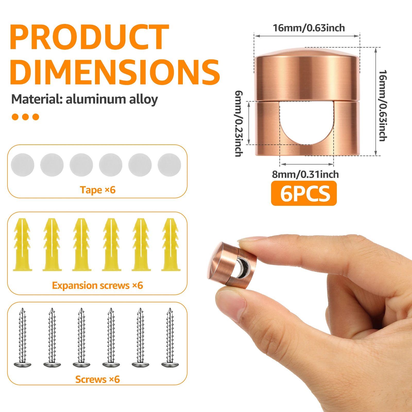 6 Pcs Aluminum Cable Clips Des - Desk Cable Clip ulasan dan harga