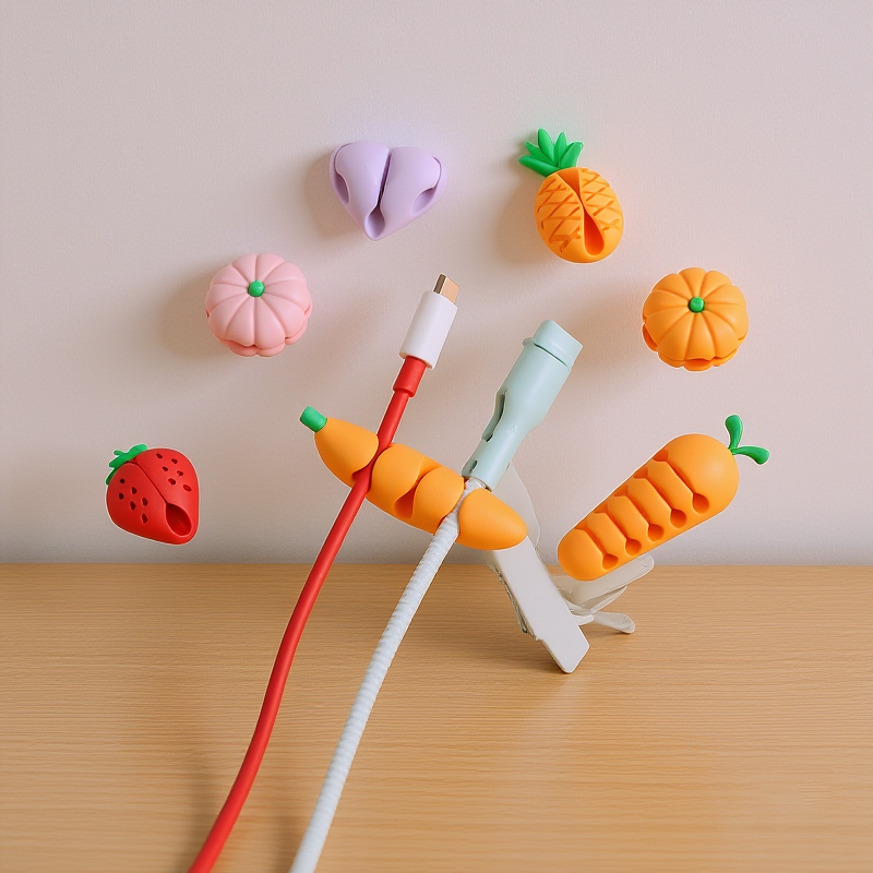 2/4Pcs Cute Love Pineapple Cab - Desk Cable Clip ulasan dan harga