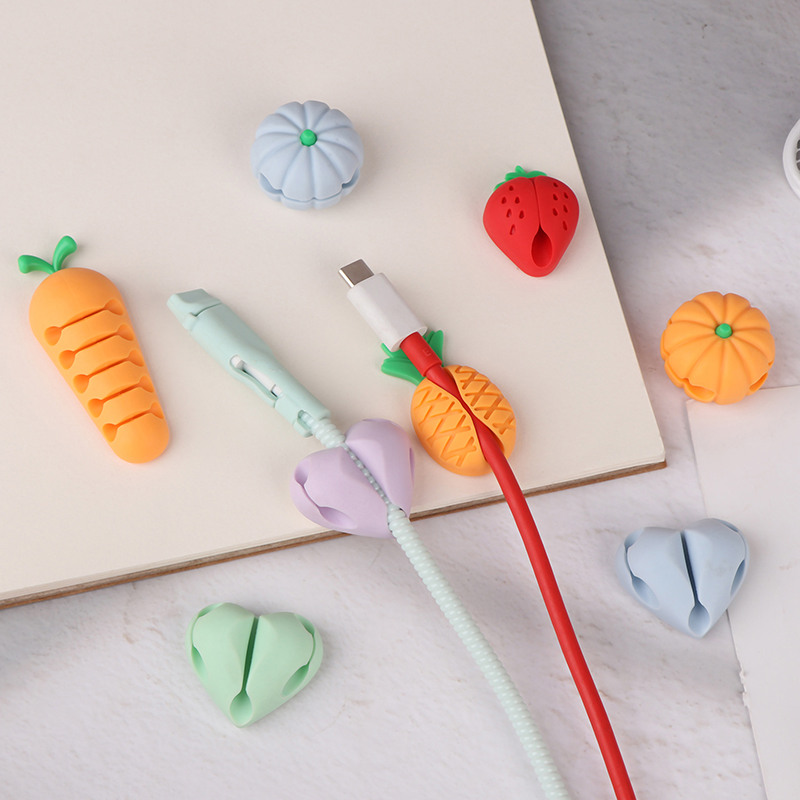 2/4Pcs Cute Love Pineapple Cab - Desk Cable Clip ulasan dan harga