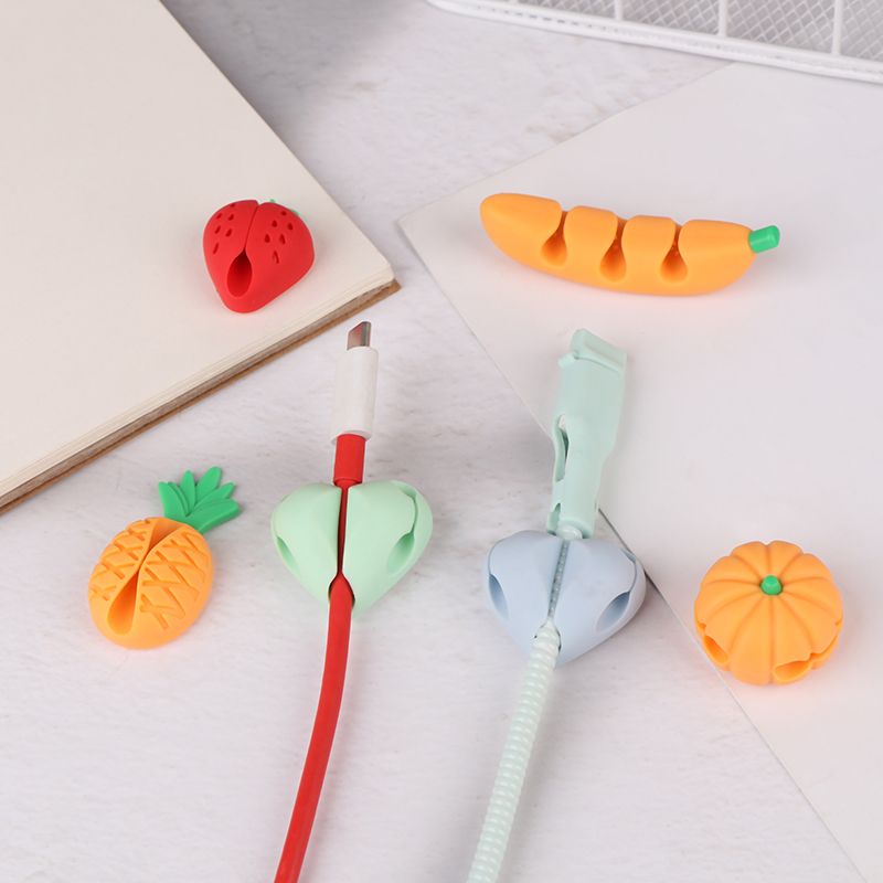 2/4Pcs Cute Love Pineapple Cab - Desk Cable Clip ulasan dan harga