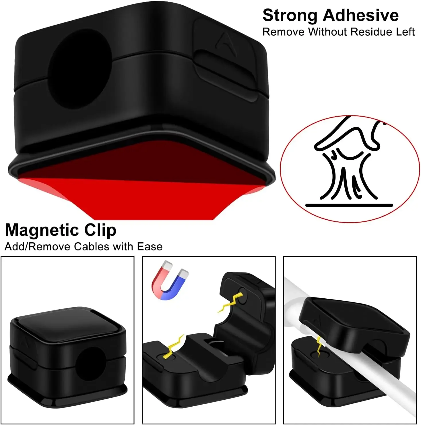 Mini Cable Organizer Holder Ma - Desk Cable Clip ulasan dan harga