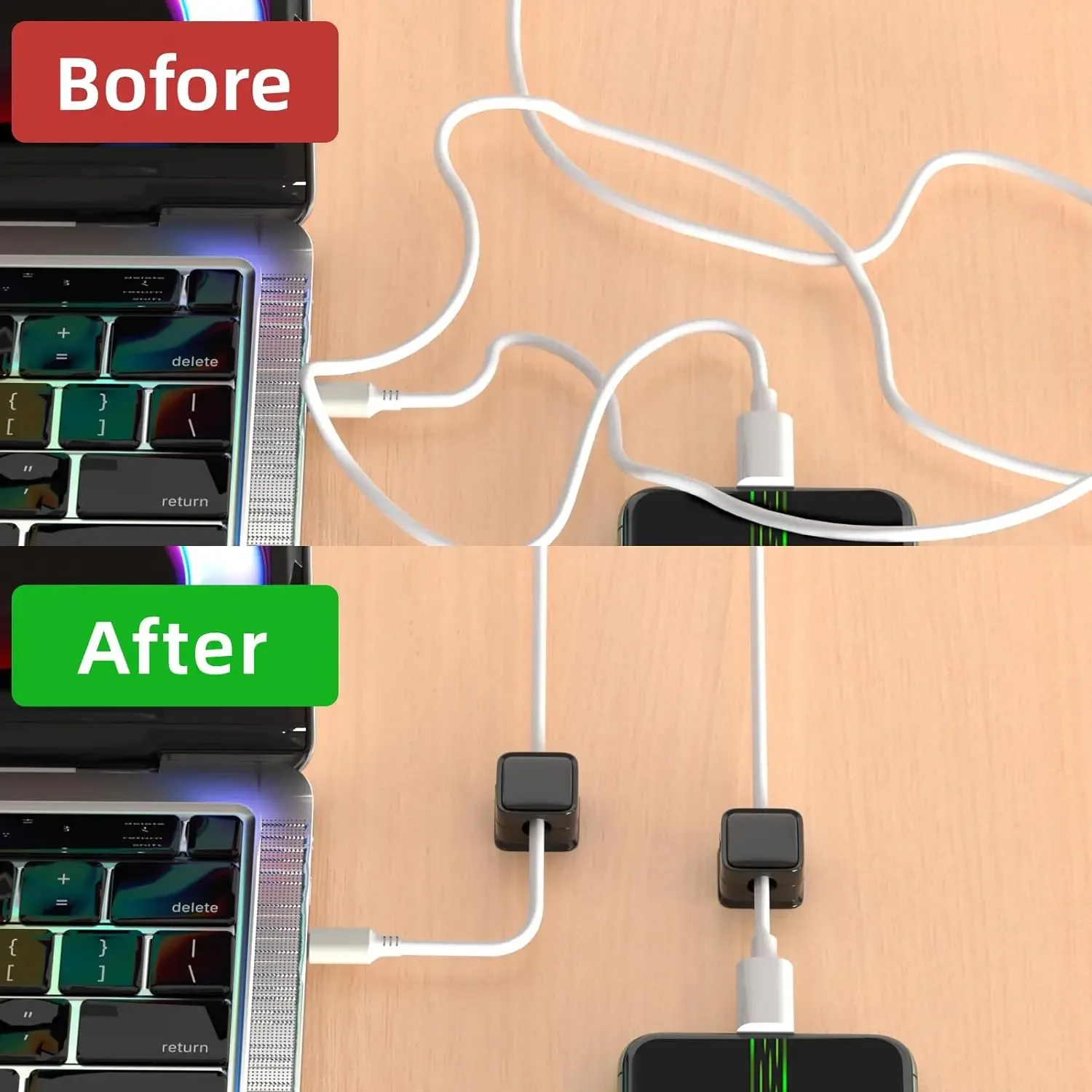 Mini Cable Organizer Holder Ma - Desk Cable Clip ulasan dan harga