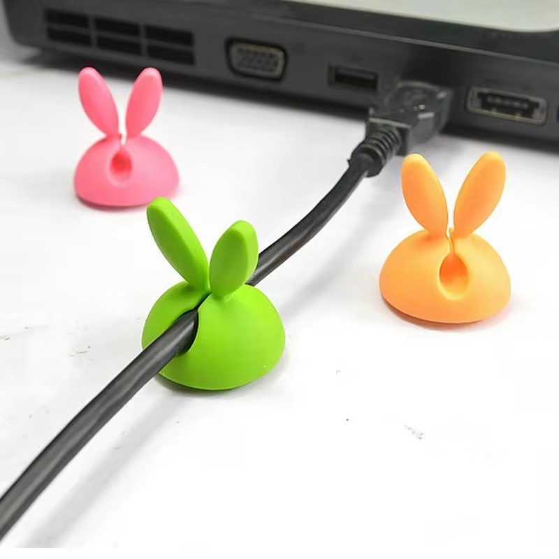 Cute Rabbit Ear Cable Manager  - Desk Cable Clip ulasan dan harga