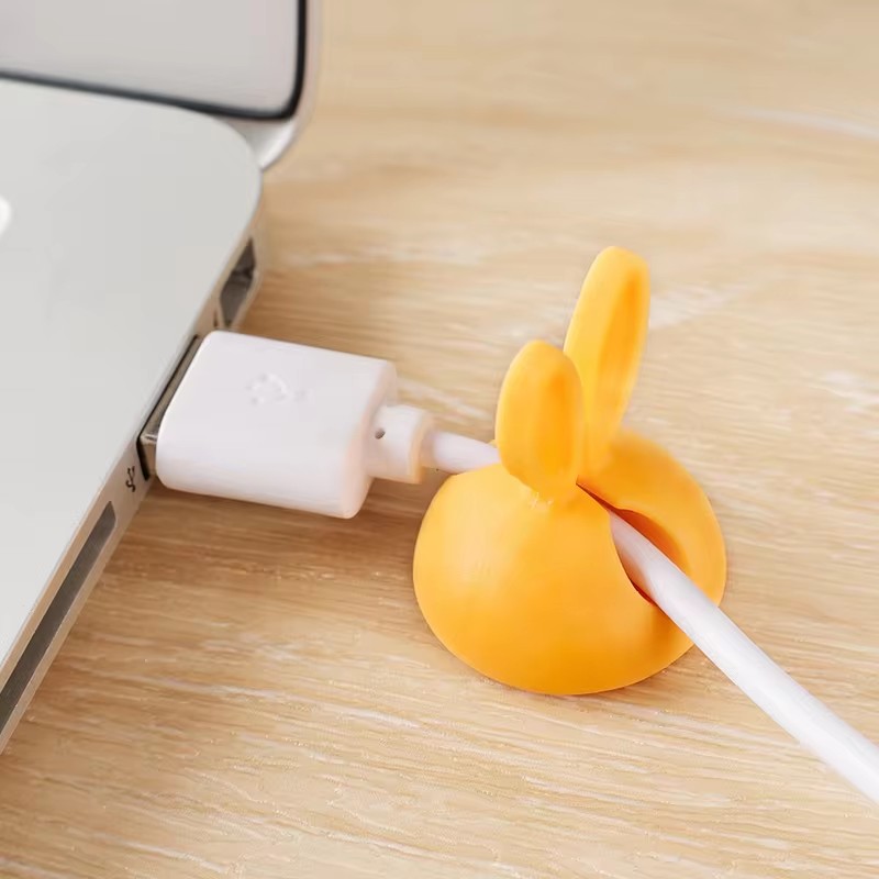 Cute Rabbit Ear Cable Manager  - Desk Cable Clip ulasan dan harga