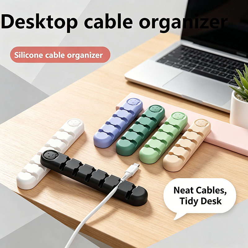 Silicone Cable Organizer Self  - Desk Cable Clip ulasan dan harga