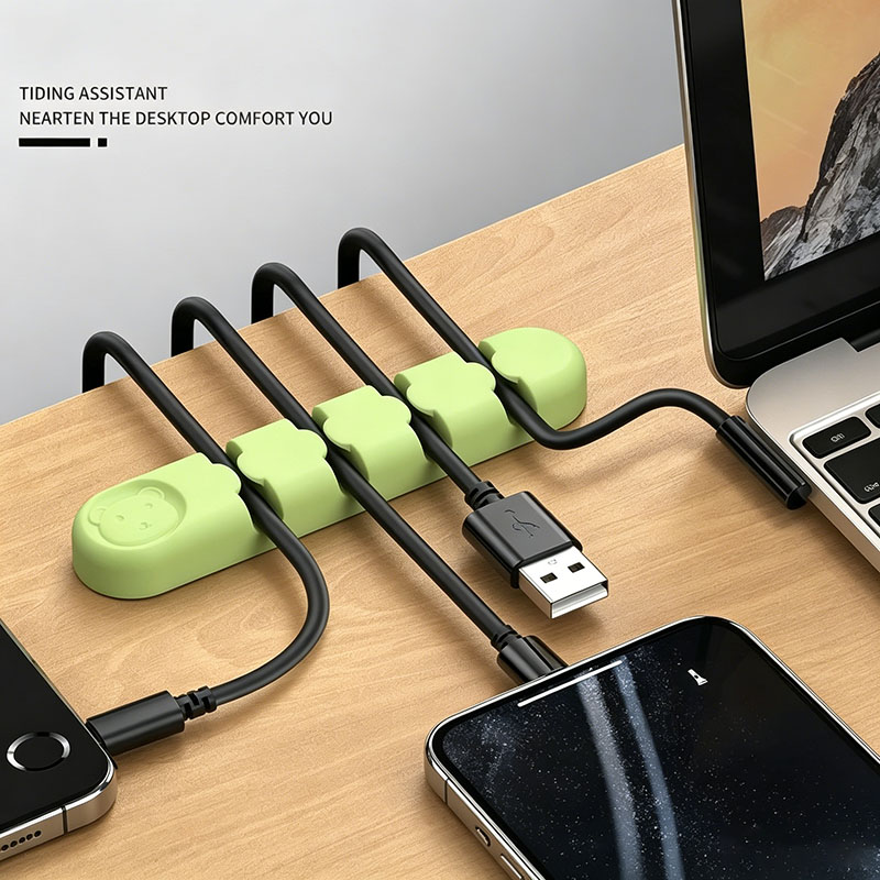 Silicone Cable Organizer Self  - Desk Cable Clip ulasan dan harga