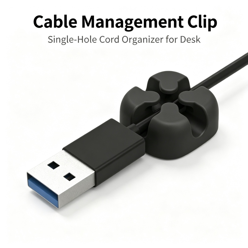 Single Hole Silicone Cable Cli - Desk Cable Clip ulasan dan harga