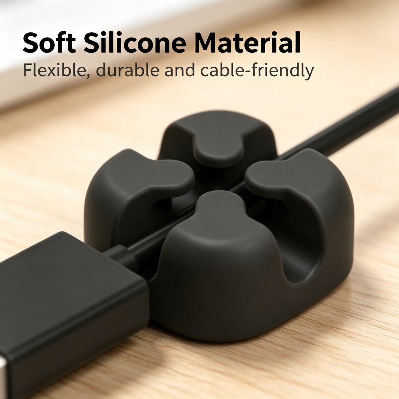 Single Hole Silicone Cable Cli - Desk Cable Clip ulasan dan harga
