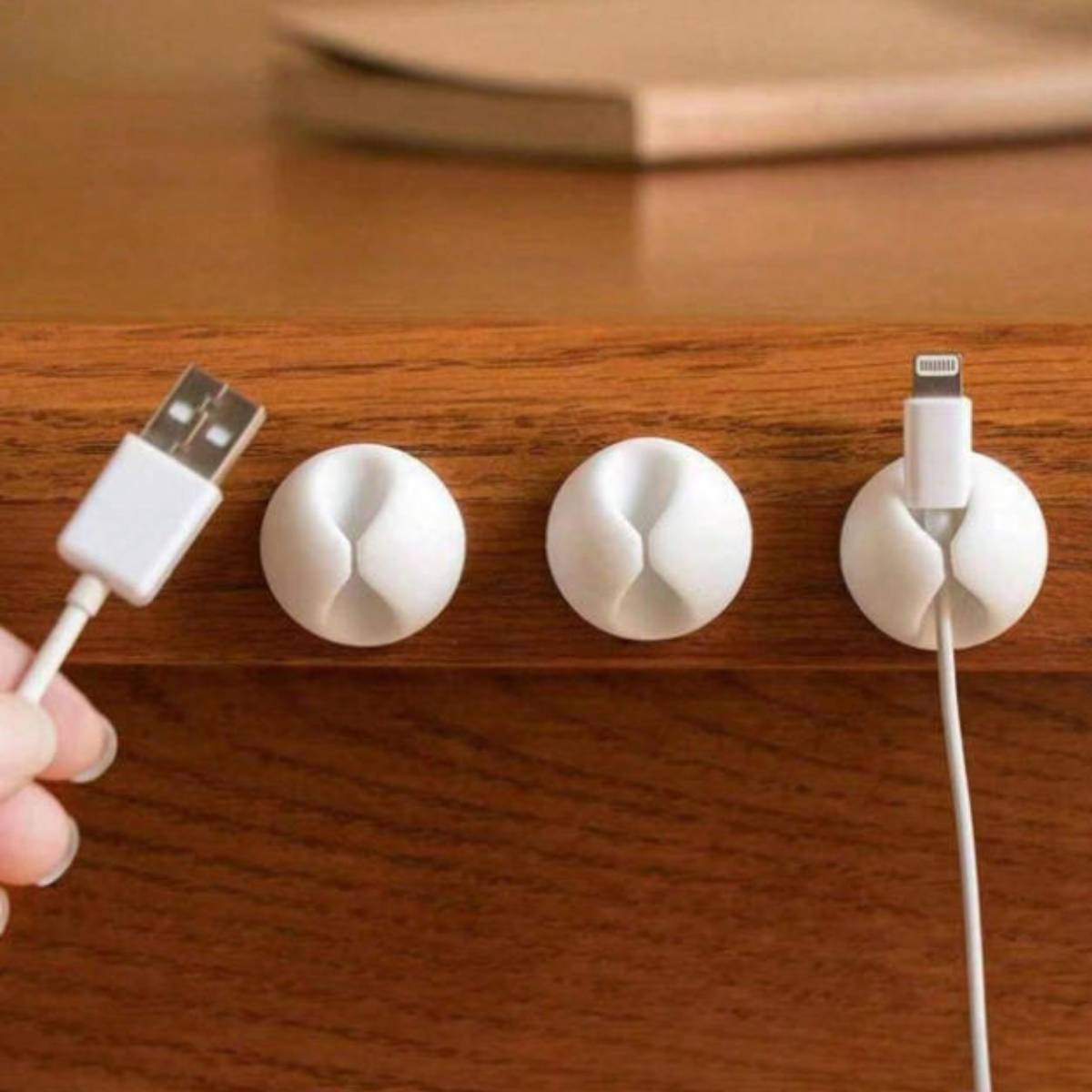 1Pc Round Self Adhesive Cable  - Desk Cable Clip ulasan dan harga